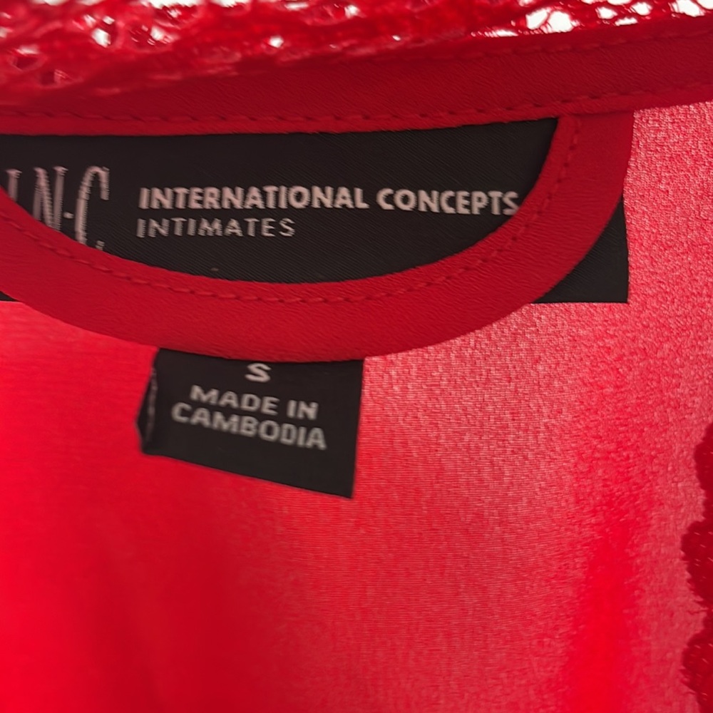 International Concepts Intimates Red Robe - Picture 4 of 5